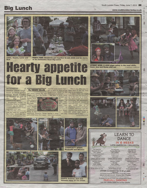 coverage in South London Press